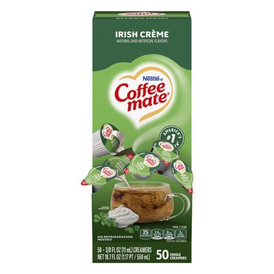 Nestle Coffee mate Liquid Coffee Creamer Singles, Irish Crme, 50 Ct Box