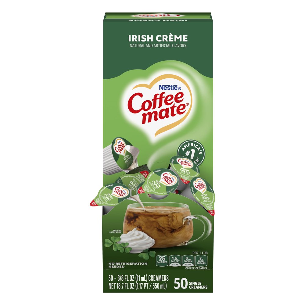 Nestle Coffee mate Liquid Coffee Creamer Singles, Irish Crme, 50 Ct Box