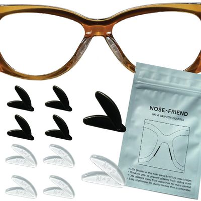 NOSE FRIEND 10 Pairs (Black & Clear) | 1.2 MM Thin ADD Grip Nose Pads for Glasses | Anti Slip | Small Nose Bridge | (5 Pairs Black & 5 Pairs Clear)