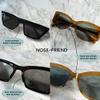 NOSE FRIEND 10 Pairs (Black & Clear) | 1.2 MM Thin ADD Grip Nose Pads for Glasses | Anti Slip | Small Nose Bridge | (5 Pairs Black & 5 Pairs Clear) view 2
