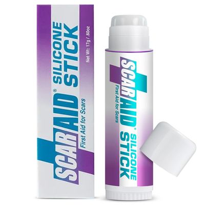 ScarAid Silicone Scar Gel Stick 17g  Mess-Free, Premium-Grade Scar Treatment  Helps Improve the Appearance of Old & New Scars from Surgery, Injury & Acne - Non-Greasy & Gentle on All Skin Types