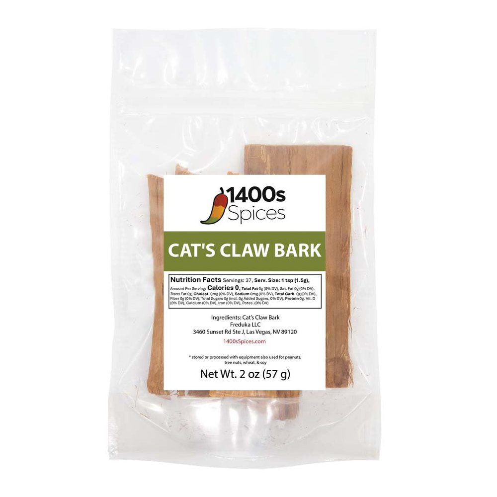 2oz Cat's Claw Bark Dried Herbal Tea, Una De Gato Seca Hierba Te by 1400s Spices
