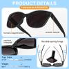 AEZUNI Reading Sunglasses for Women 1.0 Oversized Designer Readers with Large Frame 0 1.00 1.25 1.50 1.75 2.00 2.25 2.50 2.75 3.00 3.50 (Black,not bifocals) view 4