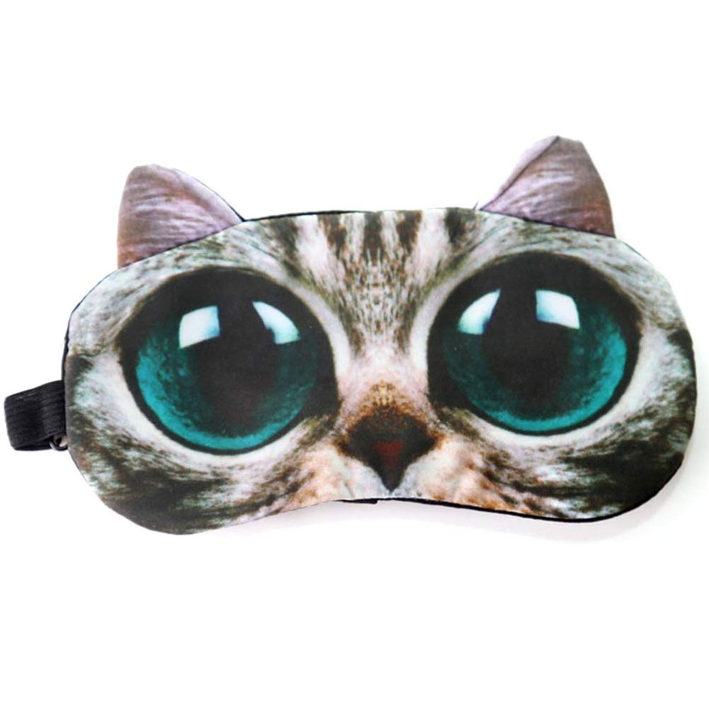 Sonew Big Eyes Cat Ice Eye Mask, Cooling Eye Mask for Sleeping Blackout, to Help Relax Dry Eye, Styes, Sinus Pain, Headache