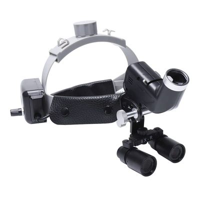 5W Headband Lamp Spotlight with 4X Dentisty Loupes Binocular Magnifier 65000 Lux Magnifying Glasses