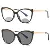 willochra Transition Photochromic bifocal Cat Eye Progressive Multifocal Presbyopic Reading Glasses Sunglasses for Women Readers (black, 2, multiplier_x) view 1