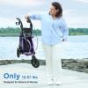 WALK MATE 3 Wheel Rollator Walker with Seat for Slim Seniors, Padded Backrest Lightweight Foldable Walker Ideal for Elderly, 8 Inch Tri-Wheel Modern Mobility Walking Aid Aluminum, Purple view 3