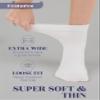 Hugh Ugoli Diabetic Socks for Women, Super Soft & Thin Ankle Socks, Wide & Loose, Non-Binding Top & Seamless Toe, 8 Pairs, White, Shoe Size: 10-12 view 3