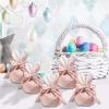 3PCS Easter Bunny Bag,Easter Bunny Candy Gift Bags,Candy Bag Easter Decoration,Velvet Bunny Easter Treat Bags,Easter Egg Hunt Bags,Rabbit Easter Goodie Bags,Easter Bunny Ear Drawstring Bags view 3