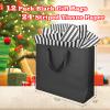 Bobobag 12 Pack 12.5 inch Black Gift Bags with Tissue Paper for Shopping, Business, Bridal Party, Man's birthday gift,Wedding, Christmas and Holiday (Black) view 2