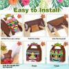 Glenmal 24 Pcs Hawaiian Aloha Party Boxes Tiki Luau Treat Boxes with Handles Summer for Aloha Festival Hawaiian and Luau Party Supplies view 4