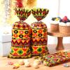100 Pcs Juneteenth Party Cellophane Treat Bags Red Yellow Green Black Plastic Goody Gift Candy Bags with Silver Twist Ties for African Afro American Festival Celebration Happy Juneteenth (Geometric) view 4