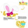 Easter Basket Stuffers Happy Birthday Cake Topper Bunny Ear Cake Decorations Glitter Gold Easter Rabbit Party Decoration Easter Egg Decorating Easter Decor for Kids Easter Basket Stuffers for Girls view 3