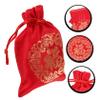 20pcs Chinese Year Drawstring Pouches Packaging Bags for Candy Jewelry and Treats Satin Material for Weddings and Lunar Year Celebrations view 4