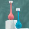 lamphle Baby Toothbrush 360 Degree Waterproof Toddler Toothbrush Tumbler Toothbrush Infant Toothbrush Silicone, Baby Toothbrush 12 Months and Up Pink view 3