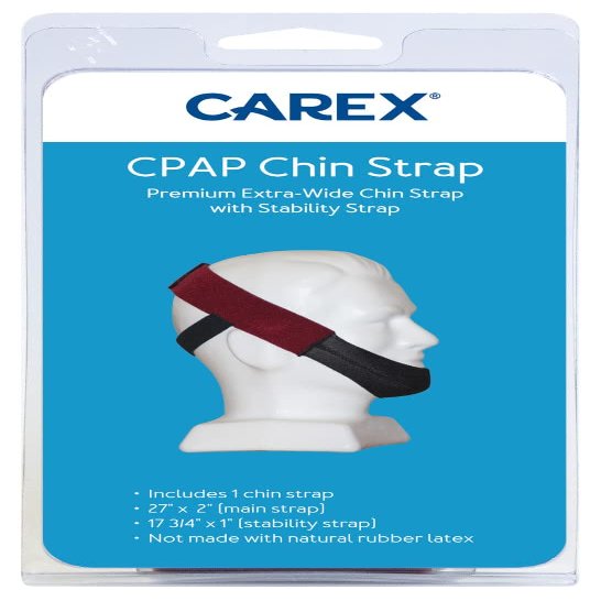 Carex, Premium Extra-Wide CPAP Chinstrap Ruby Red, 0.08 Ounce