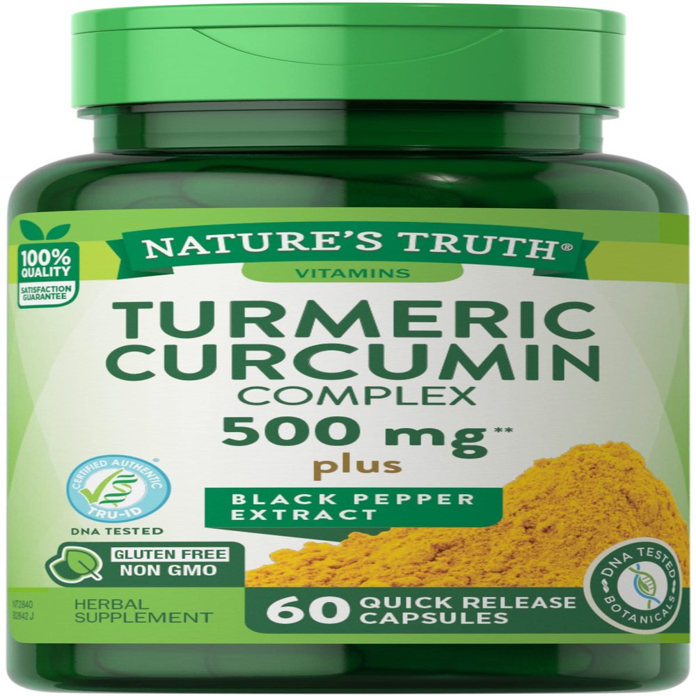 Nature's Truth, Turmeric Curcumin Complex Plus Black Pepper Extract, 500mg, 60 Count