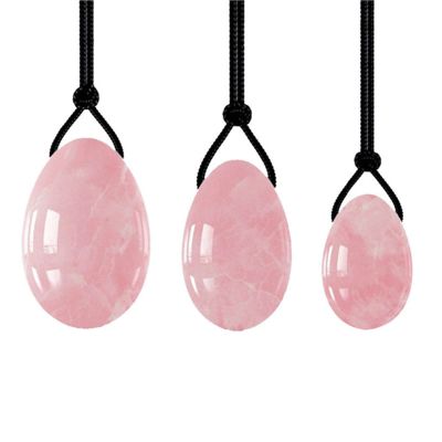 AOWNE Natural Rose Quartz Egg Set Balls Massage Ball Massager Muscle Exerciser Crystal Jade Massage,Type 01