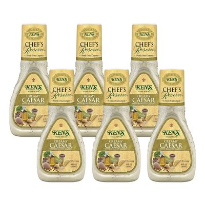 Ken's Steak House Chef's Reserve Creamy Caesar with Roasted Garlic Dressing (9 Fl Oz (Pack of 6))