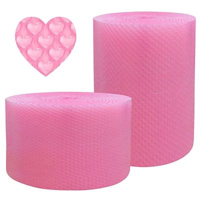 20cm X 5 Meter Pink Air Bubble Roll Love Heart-Shaped Party Favors Packing Foam Roll Box Packing Filler Wedding Decor - (Color: Rose Red/Gift Bag Size: 20cm X 500cm)