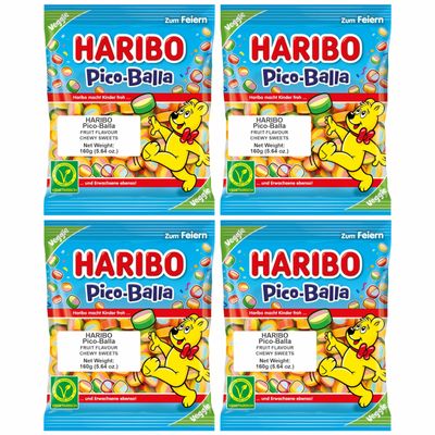 Haribo Pico-Balla Gummy Candy 4-Pack (4 x 160g)
