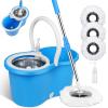 Mop and Bucket with Wringer Set, Separate Dirty Water with 3 Microfiber Replacement Mop Head Refills, 61" Stainless Steel Adjustable Handle for Floor Cleaning, (Mop Bucket 20QT) view 1