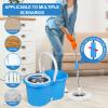 Mop and Bucket with Wringer Set, Separate Dirty Water with 3 Microfiber Replacement Mop Head Refills, 61" Stainless Steel Adjustable Handle for Floor Cleaning, (Mop Bucket 20QT) view 2