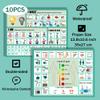 10Pcs Nonverbal Communication Board Waterproof Aphasia Patient Communication Tools Durable Non Verbal Communication Device Cards for Nonverbal Adults, Kids view 3
