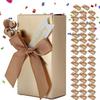 50pcs Champagne Color Candy Gift Boxes, Chic Wedding Jewellery Boxes & Storage Favour Boxes With Bowknot For Birthdays Christmas Graduation Gift Anniversary(Gold) view 1