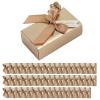 50pcs Champagne Color Candy Gift Boxes, Chic Wedding Jewellery Boxes & Storage Favour Boxes With Bowknot For Birthdays Christmas Graduation Gift Anniversary(Gold) view 2