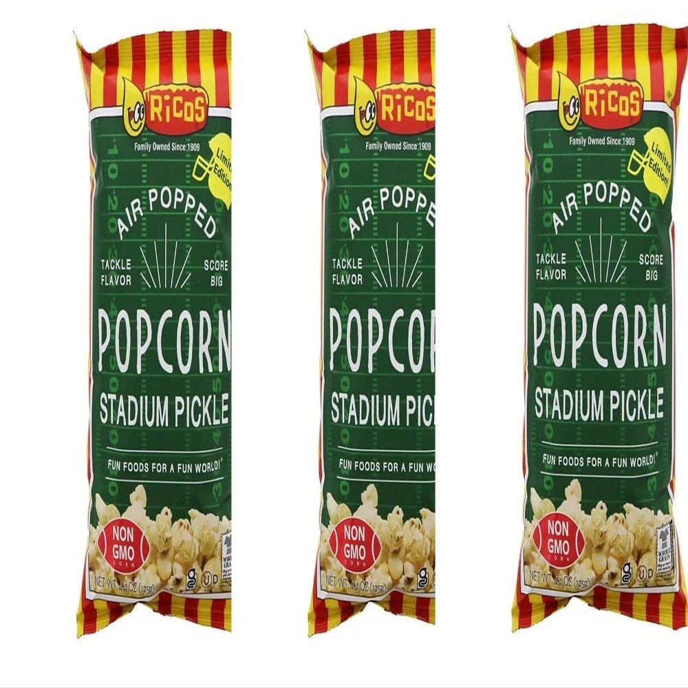 Ricos Stadium Pickle Popcorn 4.4 oz(pack of 3)