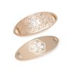 2Pcs Rose Gold Medical Alert ID Tag for Medical Alert Bracelet | Curved Comfort Design - Free Customize Engraved Medical Tag Set view 1
