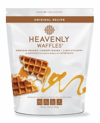 Heavenly Waffles Mix, Original Recipe, 11g Protein, Yogurt Based, Healthy and Nutritiously Balanced, Superior Tasting Waffles and Pancakes, 13.5 oz Pouch