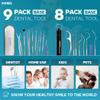 KOHEEL Dental Tools with Metal Case, Teeth Cleaning Tools Set, Remove Plaque, Oral Care Hygiene Kit & Toothpicks Pocket Set, Reusable Dental Floss Picks Kit, Tooth Picker (1 Pack) view 2