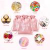 Roowest 100 Pcs Thank You Satin Gift Bags Drawstring Jewelry Candy Pouches for Wedding Bridal Shower Baby Shower Favor Drawstring Bag for Birthday Holiday Party(4 x 6 Inch,Rose Gold) view 4