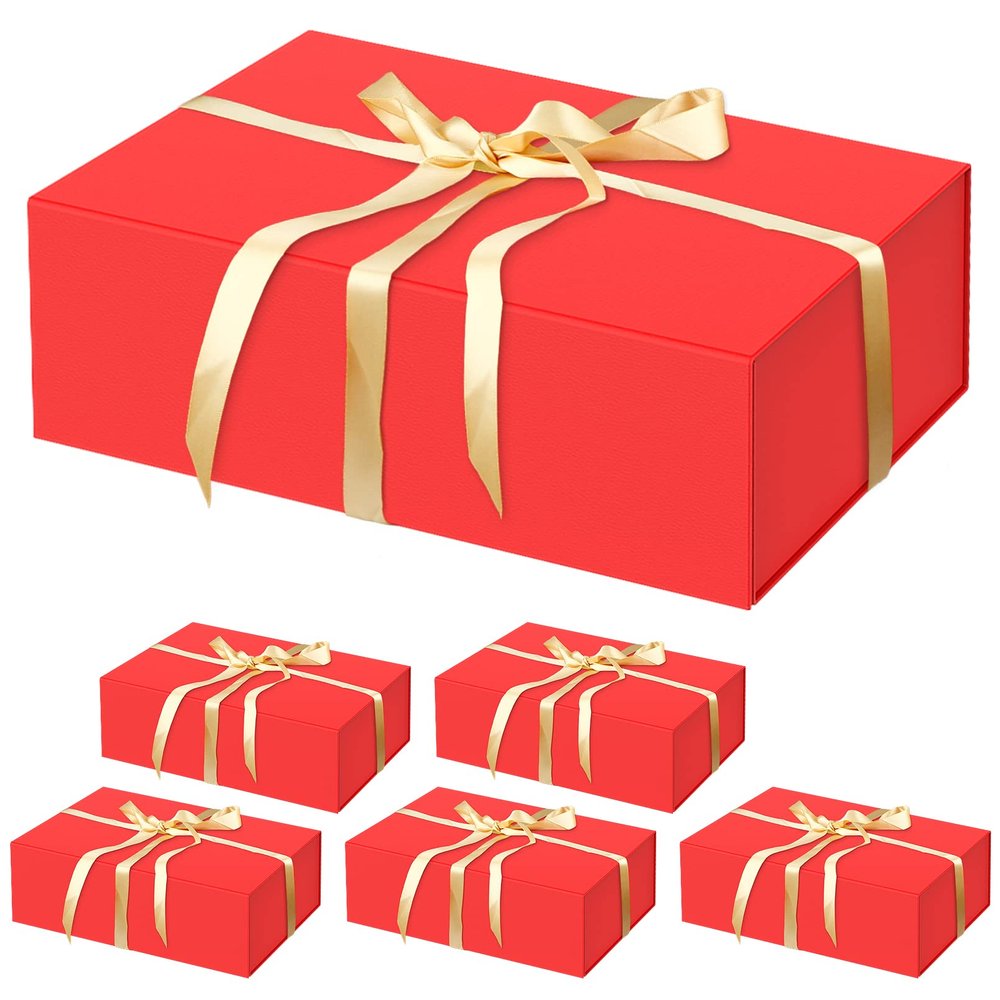 HavrePac 6 Pack Large Gift Boxes 13.8x9x4.3 Inches Luxury Gift Boxes with Lids,Magnetic Closure Gift Box for Present Packaging Box for Mother's Day, Birthdays, Party,Weddings