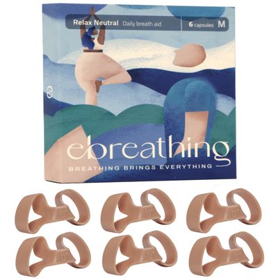 Ebreathing Soft Nasal Dilators for Improved Breathing, Snoring Relief & Sinus Congestion - Comfortable Nose Vents for Sleep, Sports & Daily Use (Brown_Neutral, Small)