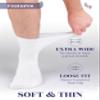 Hugh Ugoli Diabetic Socks for Men, Loose Ankle Socks Rayon, Extra-Wide, Thin, Seamless Toe and Non-Binding Top, 8 Pairs, White, Shoe Size: 8-11 view 3