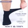 Hugh Ugoli Diabetic Socks for Men, Loose Ankle Socks Rayon, Extra-Wide, Thin, Seamless Toe and Non-Binding Top, 8 Pairs, Navy Blue/Melange Grey, Shoe Size: 8-11 view 3