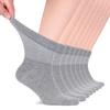 Hugh Ugoli Diabetic Socks for Men, Loose Ankle Socks Rayon, Extra-Wide, Thin, Seamless Toe and Non-Binding Top, 8 Pairs, Light Gray, Shoe Size: 8-11 view 1