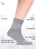Hugh Ugoli Diabetic Socks for Men, Loose Ankle Socks Rayon, Extra-Wide, Thin, Seamless Toe and Non-Binding Top, 8 Pairs, Light Gray, Shoe Size: 8-11 view 2