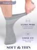 Hugh Ugoli Diabetic Socks for Men, Loose Ankle Socks Rayon, Extra-Wide, Thin, Seamless Toe and Non-Binding Top, 8 Pairs, Light Gray, Shoe Size: 8-11 view 3