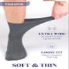 Hugh Ugoli Diabetic Socks for Men, Loose Ankle Socks Rayon, Extra-Wide, Thin, Seamless Toe and Non-Binding Top, 8 Pairs, Melange Gray, Shoe Size: 8-11 view 3