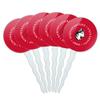 Northeastern University Primary Logo Cupcake Picks Toppers Decoration Set of 6 view 1