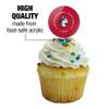 Northeastern University Primary Logo Cupcake Picks Toppers Decoration Set of 6 view 3