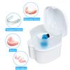 Keedolla 2 Pack Denture Bath Case Partial Denture Cup Retainer Cleaning Container, Denture Wash Container Retainer Bath Box Cup Case - Black and White view 2
