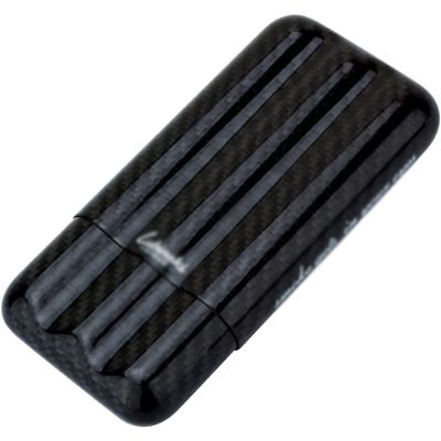 OLOTU Portable and Lightweight Cigar Box, Carbon Fiber Cigar Holder, 3-Finger Travel Cigar Tube, Cigar Humidor for 3 Cigars
