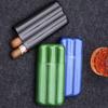 OLOTU Portable and Lightweight Cigar Box, Carbon Fiber Cigar Holder, 3-Finger Travel Cigar Tube, Cigar Humidor for 3 Cigars view 3
