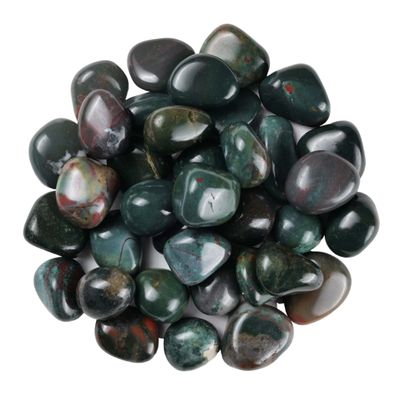 ABHISUBYA Bloodstone Tumbled Crystals - Witchcraft & Healing Stones - Crystal Kit for Jewelry Making & Decoration