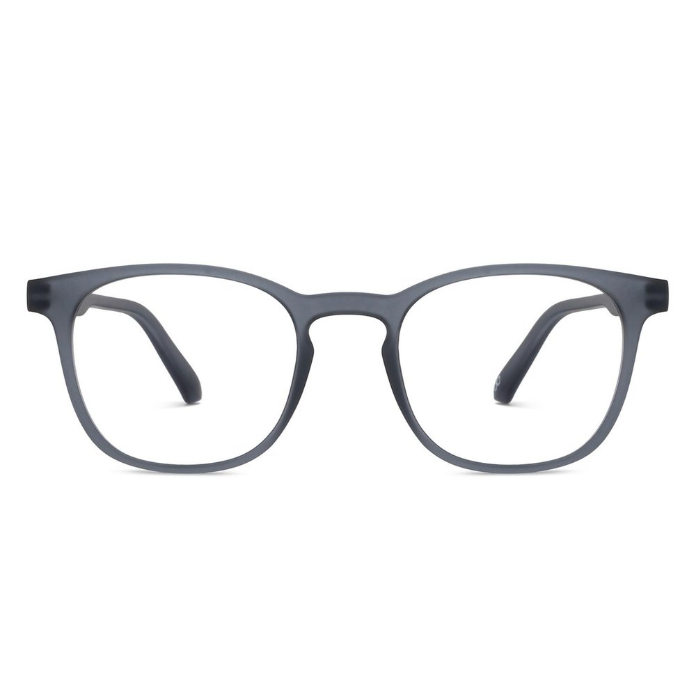 Lenskart Blu Hustlr | Peyush Bansal Glasses For Eye Protection From Digital Screens | Computer Glasses with Blue Cut & UV Protection | Lightweight Specs With Zero Power | Medium | Grey